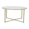 Flash Furniture Hampstead Collection Coffee Table - Modern White Marble Finish Accent Table with Crisscross Brushed Gold Frame NAN-JH-1787CT-MRBL-GG - alternate 10